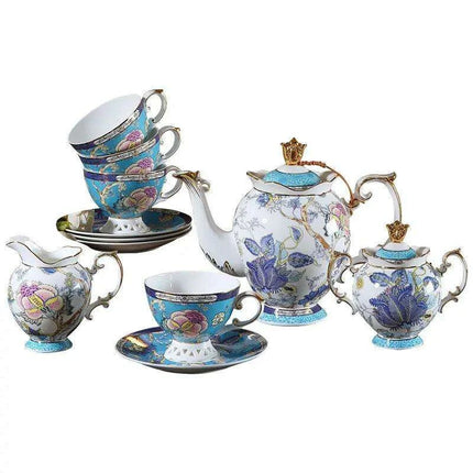 Elegant European Bone China Tea and Coffee Set for Luxurious Moments..