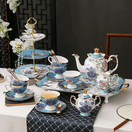 Elegant European Fine Bone China Tea and Coffee Service Set - Très Elite