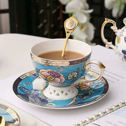 Elegant European Fine Bone China Tea and Coffee Service Set - Très Elite