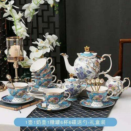Elegant European Fine Bone China Tea and Coffee Service Set..