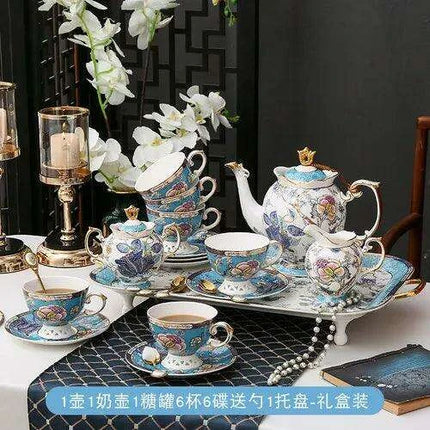 Elegant European Fine Bone China Tea and Coffee Service Set..
