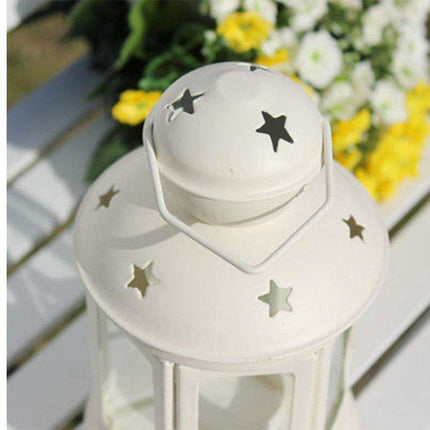 Elegant European Iron Candleholder Set with Glass Cup for Stylish Home Accents..