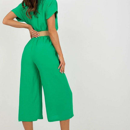 Elegant European Summer Jumpsuit With Belt For Day To Night - Très Elite