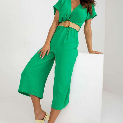 Elegant European Summer Jumpsuit With Belt For Day To Night - Très Elite