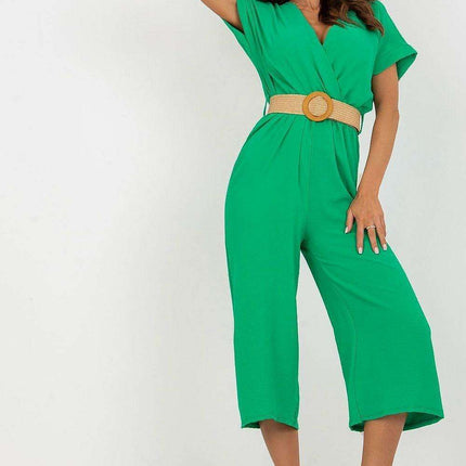 Elegant European Summer Jumpsuit With Belt For Day To Night