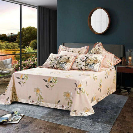 Elegant European Vintage Floral Jacquard Cotton Bedding Set for Weddings with Duvet Cover and Sheet Choices - Très Elite