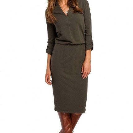 Elegant Everyday Cotton Knit Dress - Très Elite