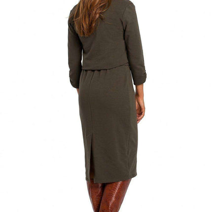 Elegant Everyday Cotton Knit Dress - Très Elite