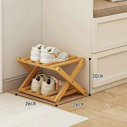 Elegant Expandable Bamboo Shoe Storage Rack with Customizable Tier Options- Très Elite- Très Elite