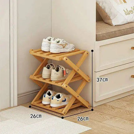 Elegant Expandable Bamboo Shoe Storage Rack with Customizable Tier Options- Très Elite- Très Elite