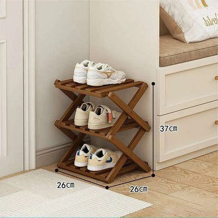 Elegant Expandable Bamboo Shoe Storage Rack with Customizable Tier Options- Très Elite- Très Elite