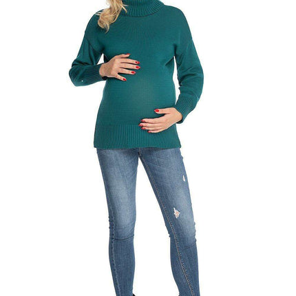 Elegant Expecting Mother Turtleneck Sweater for Cozy Comfort - Très Elite