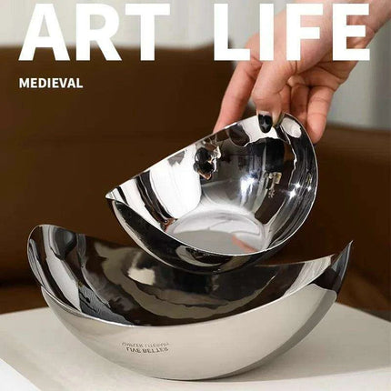 Elegant Extra-Large 304 Stainless Steel Serving Bowl for Stylish Entertaining and Home Accents - Très Elite