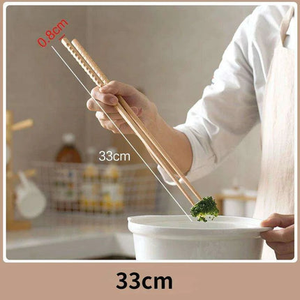 Elegant Extra Long Beech Wood Chopsticks for Noodles and Fried Treats - Très Elite