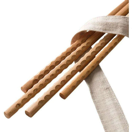 Elegant Extra Long Beech Wood Chopsticks for Noodles and Fried Treats - Très Elite