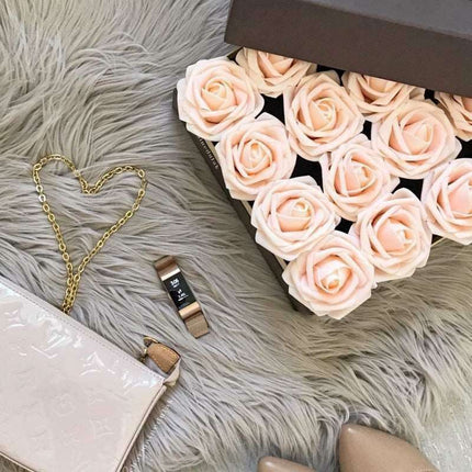 Elegant Faux Rose Bouquet Set - Choose from 10/20/30 Pieces