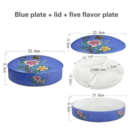 Elegant Five-Section Ceramic Serving Bowl for Gourmet Dining- Très Elite- Très Elite