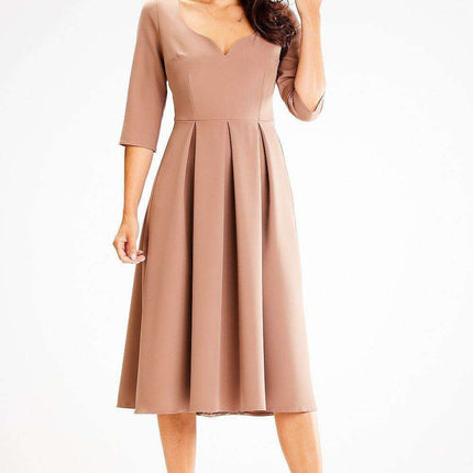 Elegant Flared A-Line Dress - Très Elite