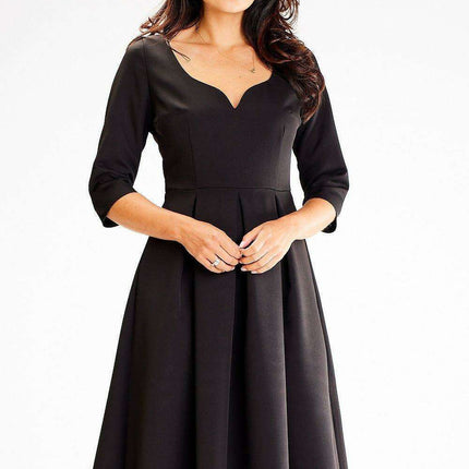 Elegant Flared A-Line Dress - Très Elite