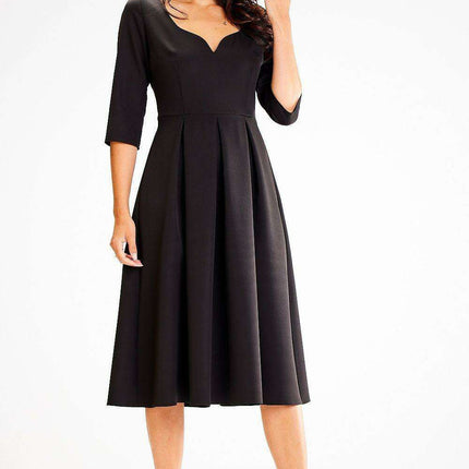 Elegant Flared A-Line Dress - Très Elite
