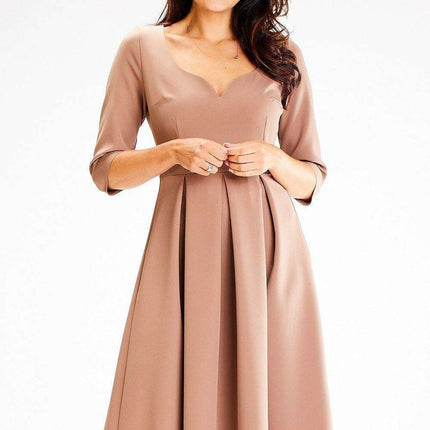 Elegant Flared A-Line Dress - Très Elite