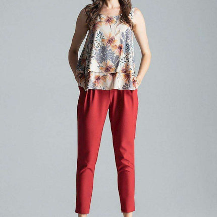 Elegant Flared Hem Sleeveless Layered Top - Très Elite