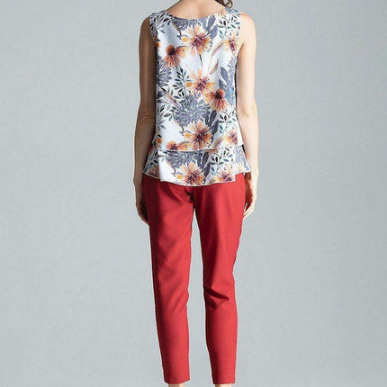 Elegant Flared Hem Sleeveless Layered Top - Très Elite