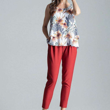 Elegant Flared Hem Sleeveless Layered Top - Très Elite