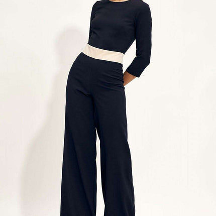 Elegant Flared Leg Jumpsuit With Waist Detail For Women - Très Elite