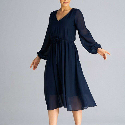 Elegant Flared Sleeve Midi Dress - Très Elite