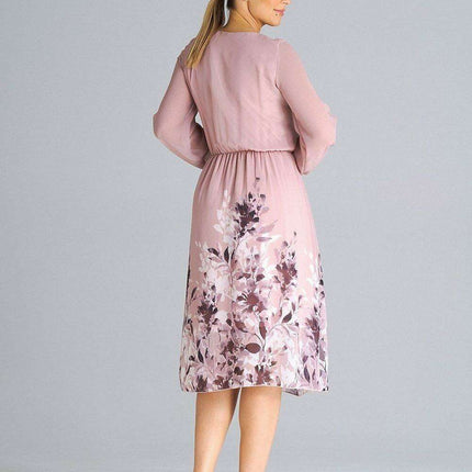 Elegant Flared Sleeve Midi Dress - Très Elite