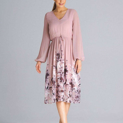 Elegant Flared Sleeve Midi Dress - Très Elite