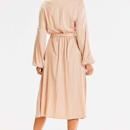 Elegant Flared Waist-Tie Everyday Dress - Très Elite