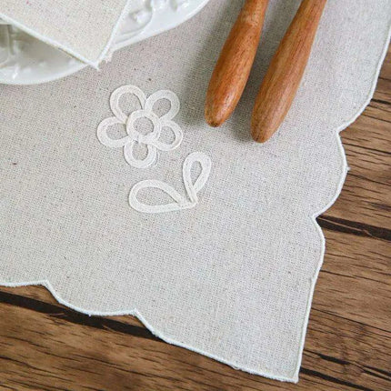 Elegant Floral Cotton Napkins - Set of 6 Handmade for Upscale Dining Experience - Très Elite