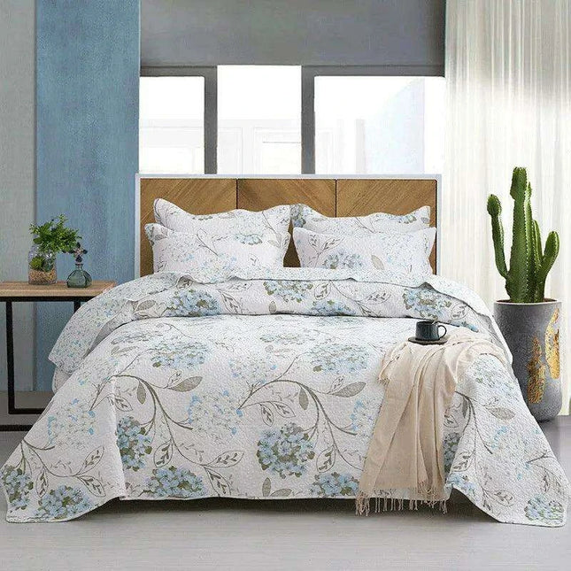 Elegant Floral Cotton Quilt Collection