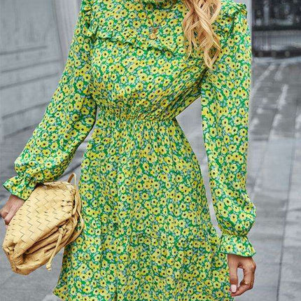 Elegant Floral Elegance: Luxe Women's Evening Dress in Polyester - Très Elite