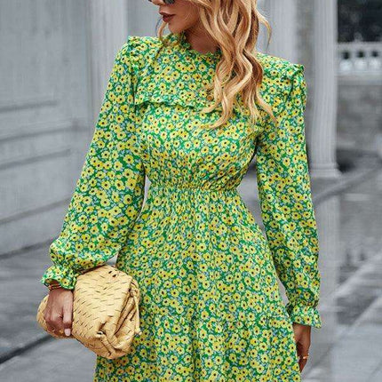 Elegant Floral Elegance: Luxe Women's Evening Dress in Polyester - Très Elite