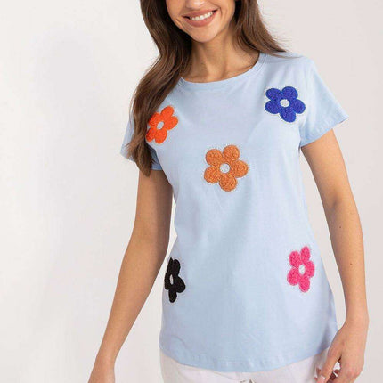 Elegant Floral Embellished Cotton Blouse for Every Occasion