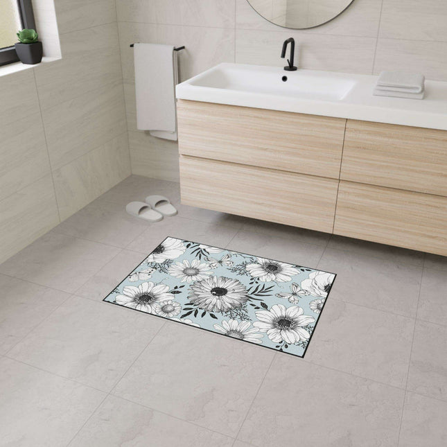 Elegant Floral Executive Area Rug with Enhanced Safety Features