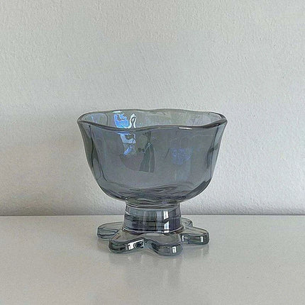 Elegant Floral Glass Dessert Bowl - Très Elite