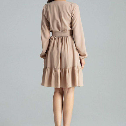 Elegant Floral Midi Dress with Stylish Envelope Neckline - Très Elite