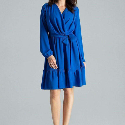 Elegant Floral Midi Dress with Stylish Envelope Neckline - Très Elite