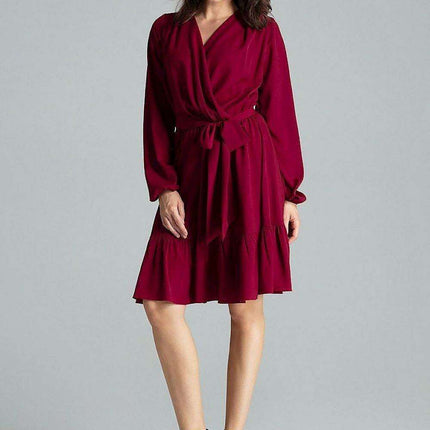 Elegant Floral Midi Dress with Stylish Envelope Neckline - Très Elite
