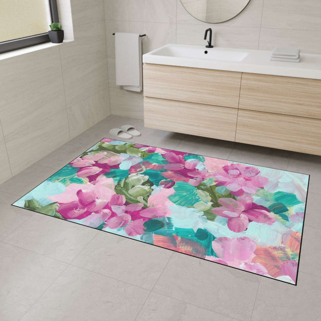 Elegant Floral Non-Slip Area Rug for Modern Home Elegance
