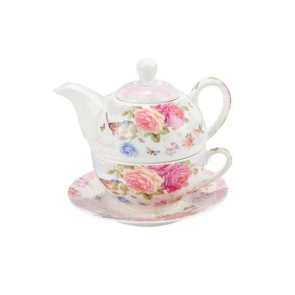 Elegant Floral Porcelain Tea Set for the Sophisticated Tea Connoisseur - Très Elite