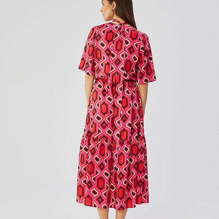 Elegant Floral Print Belted Maxi Dress for Effortless Chic - Très Elite