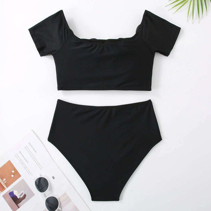 Elegant Floral Ruffled Push-Up Women’s One-Piece Swimwear Set - Très Elite