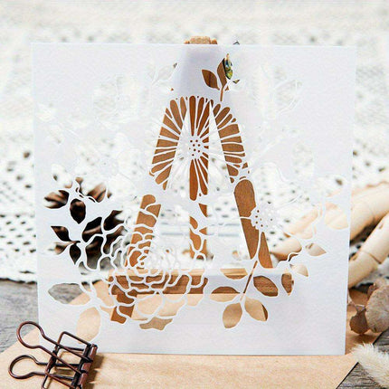 Elegant Floral Stencil Collection - Reusable Rose & Chrysanthemum Templates for Creative DIY and Home Design