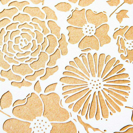 Elegant Floral Stencil Collection - Reusable Rose & Chrysanthemum Templates for Creative DIY and Home Design