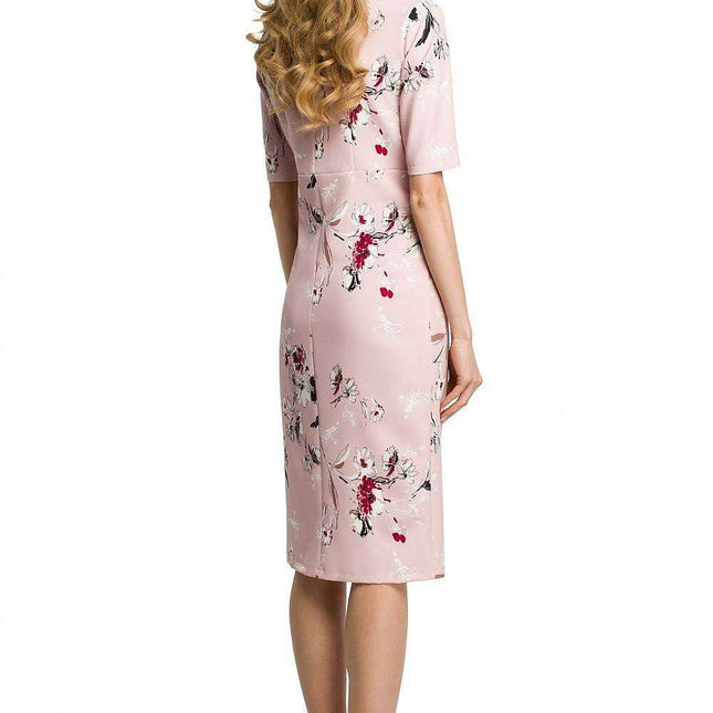 Elegant Floral V-Neck Midi Dress